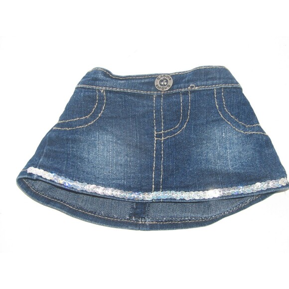 Build a Bear Denim Skirt Silver Glitter for Plush Toy - Picture 1 of 2